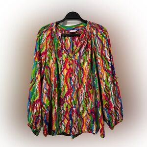 Lilly Pulitzer Dripping in Jewels Elsa Large Silk Top RARE